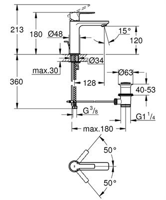 Set miscelatori grohe lineare lavabo e bidet taglia s cromato