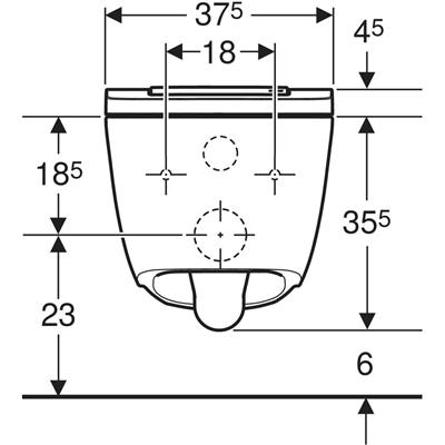 Vaso bidet geberit aquaclean sela 146.220.21.1 rimfree sospeso cromato