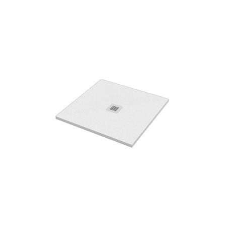 Piatto doccia stone quadrato 80x80 bianco effetto pietra slim