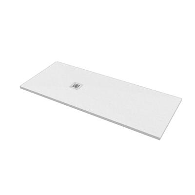 Piatto doccia stone rettangolare 80x180 bianco effetto pietra slim