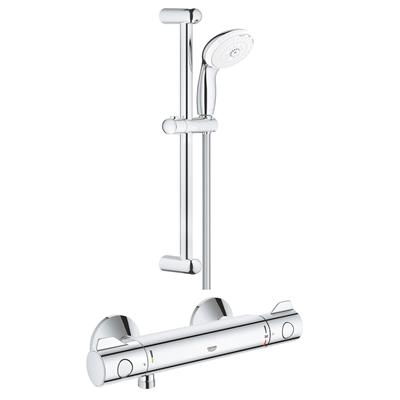 Set doccia grohe tempesta a 3 getti con miscelatore termostatico cromo