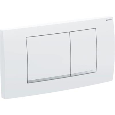 Placca di comando geberit twinline30 bianco e cromo 115.899.kj.1