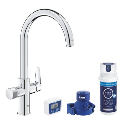 Miscelatore lavello grohe blue pure startcurve 30593000 con sistema filtrante